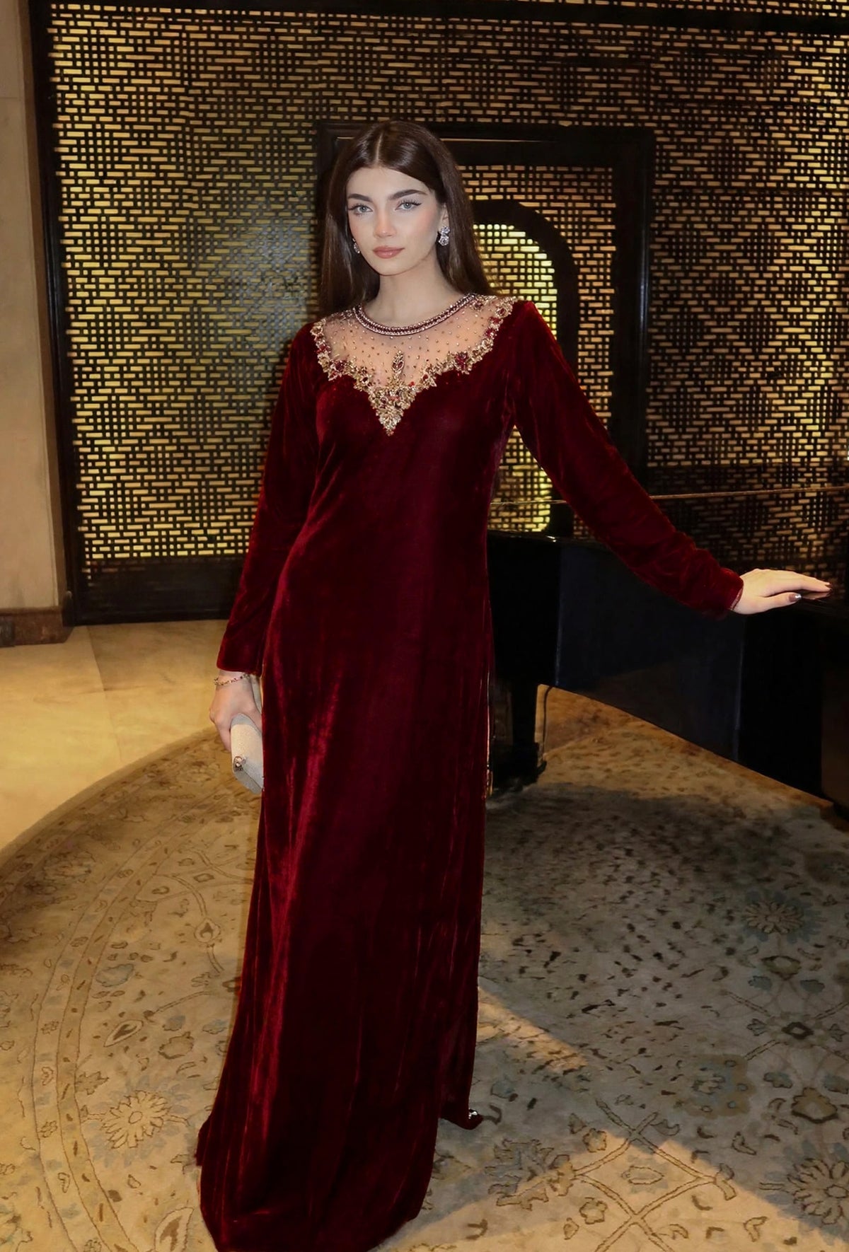 Velvet Long Kaftan