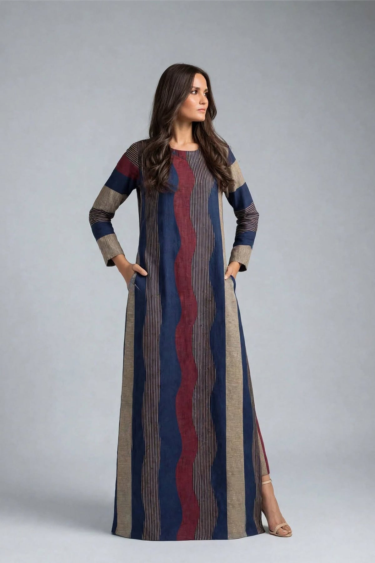 Printed Wool Kaftan