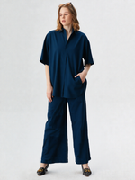 Teal Blue Crepe Co-ord Set