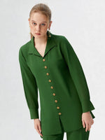 Green Crepe Co-ord Set