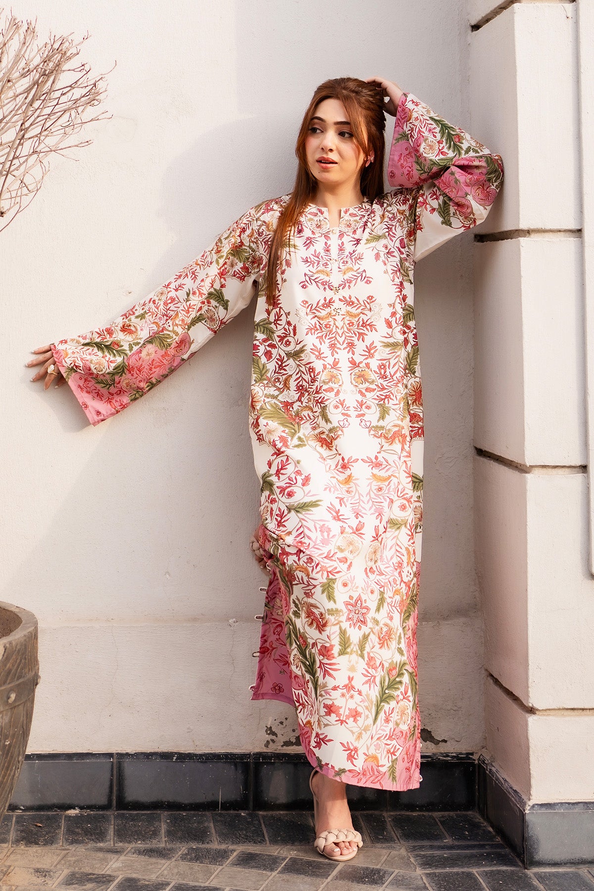 Printed Kaftan Dress