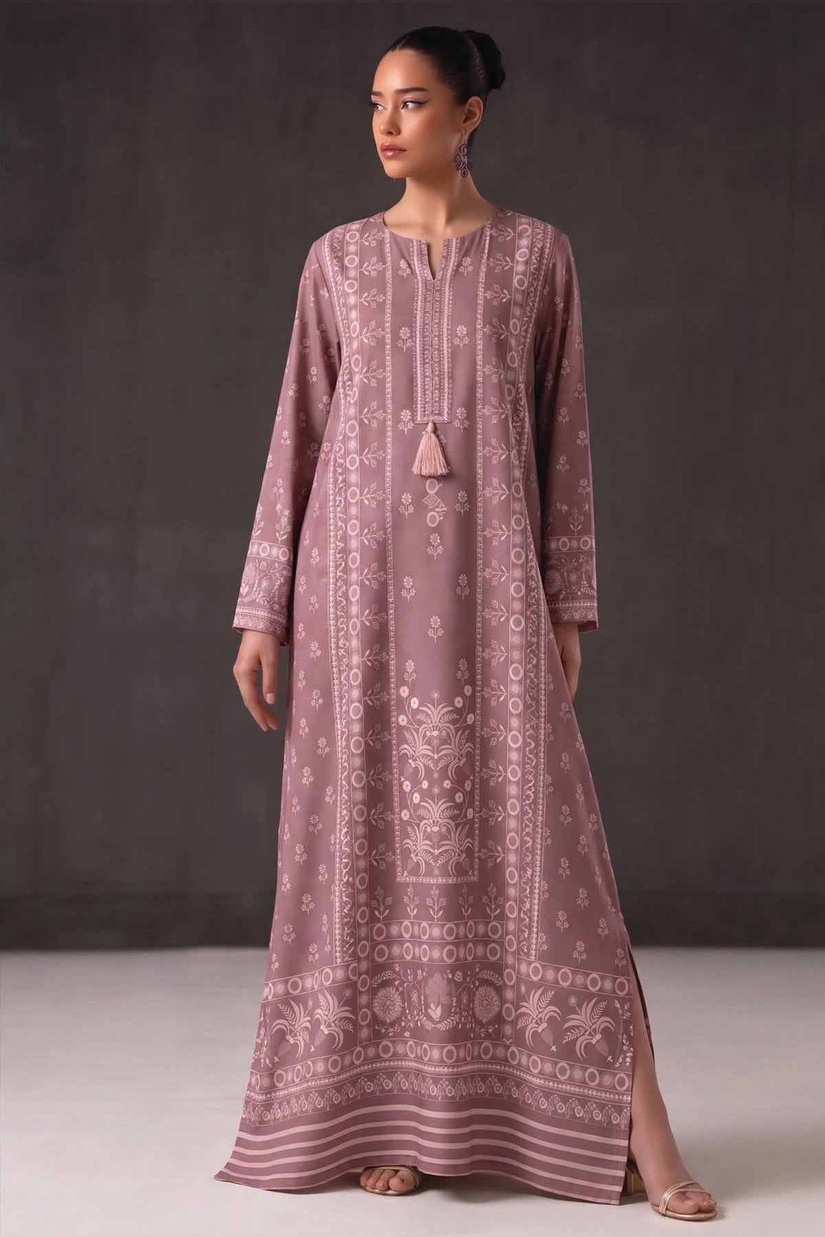 Printed Wool Kaftan