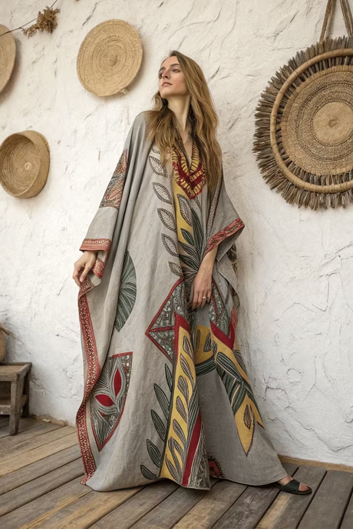 Printed Kaftan Dress