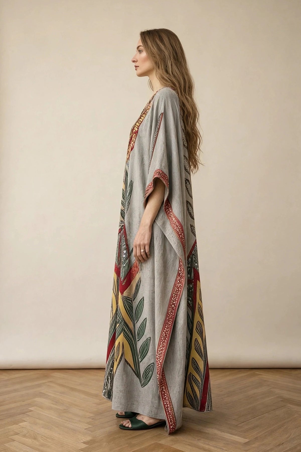 Printed Kaftan Dress