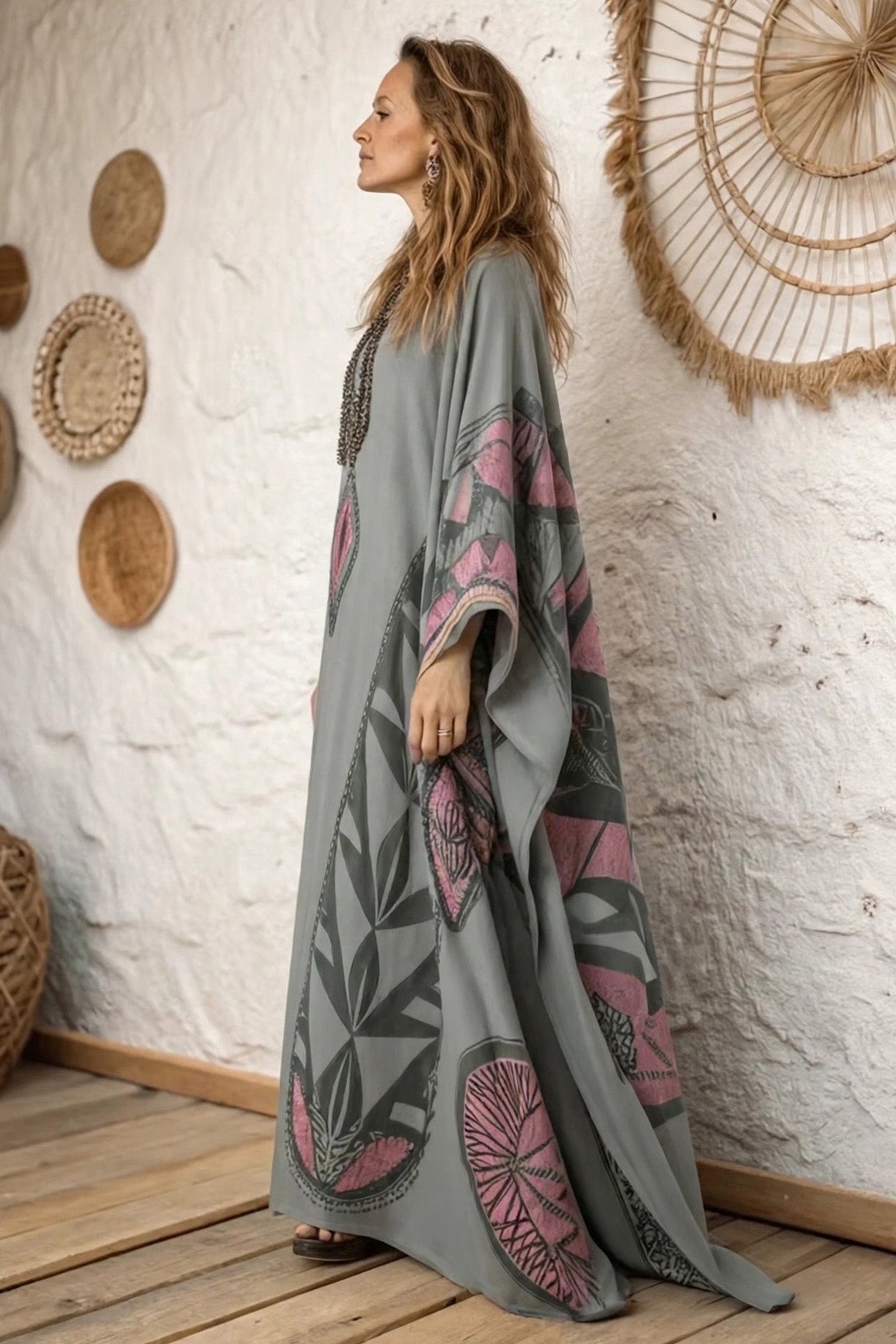 Printed Kaftan Dress