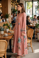 Printed Kaftan Dress