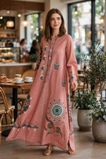 Printed Kaftan Dress