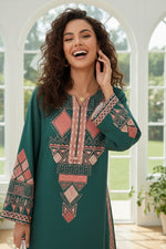 Printed Kaftan Dress