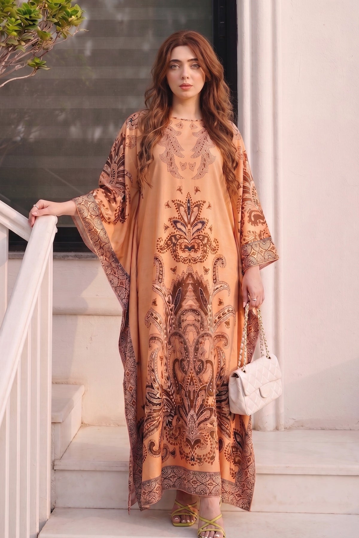 Printed Kaftan Dress