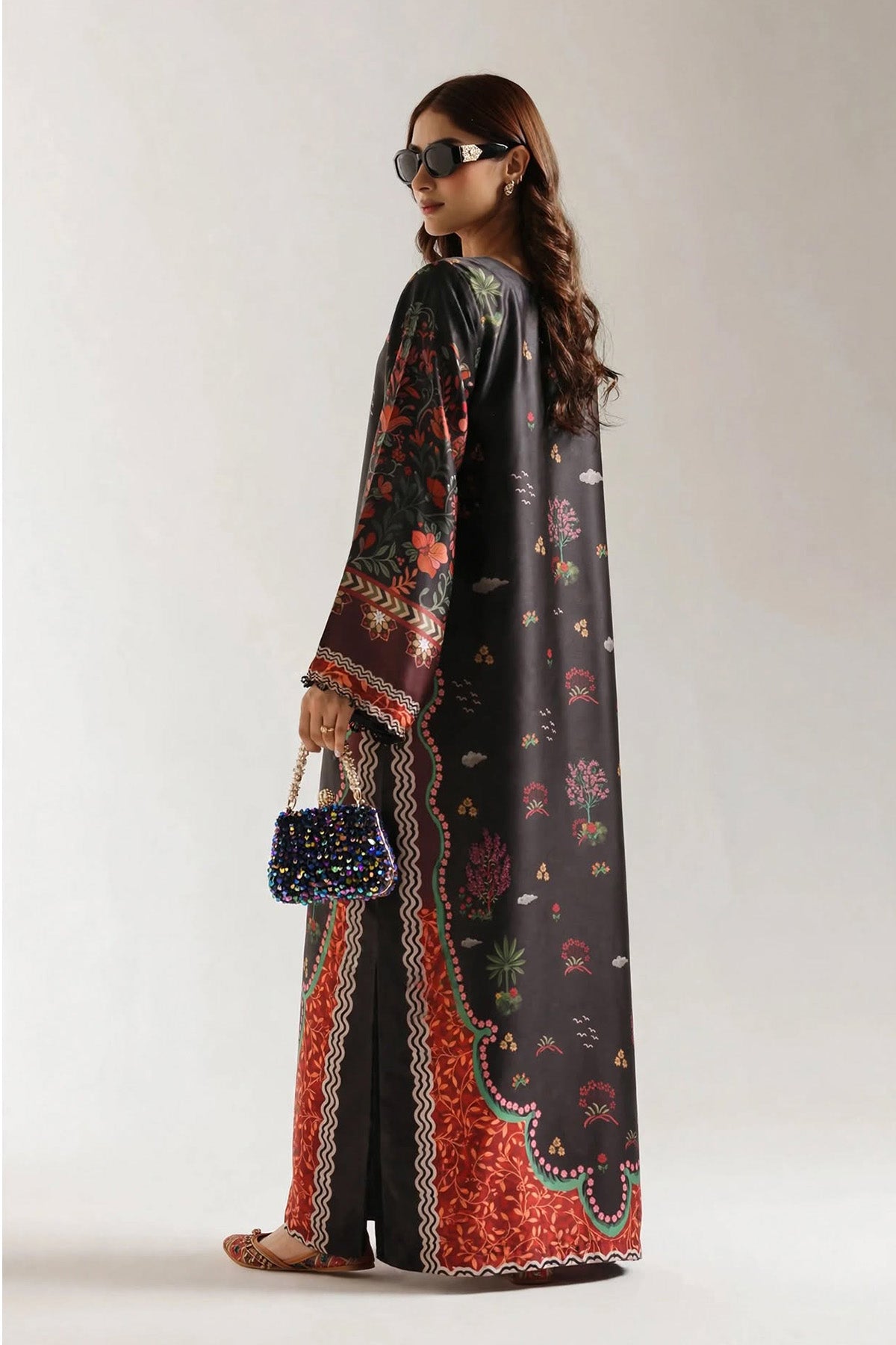 Printed Kaftan Dress