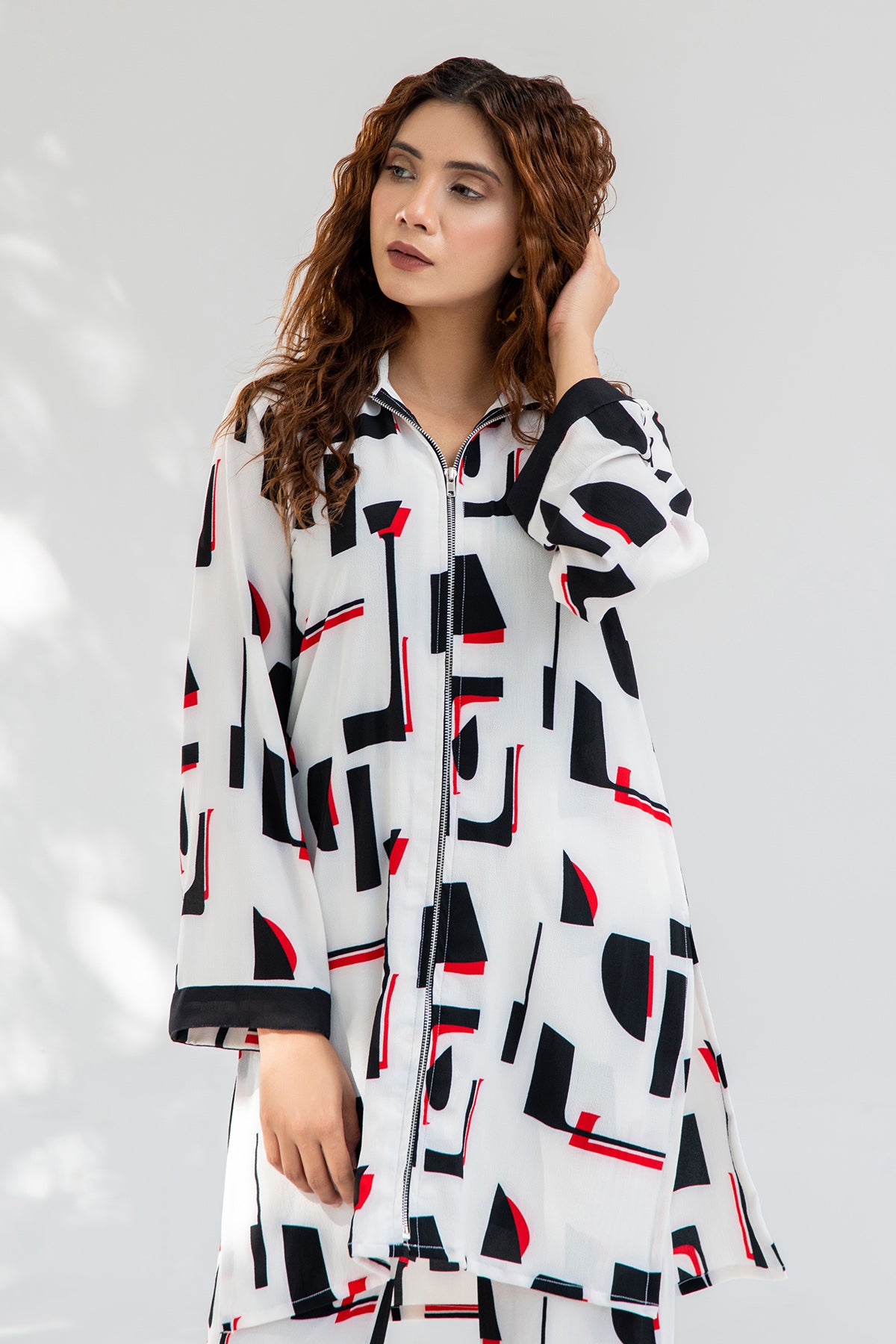 Printed Zip Stylish Dress