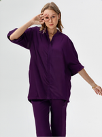 Purple Crepe Co-ord Set