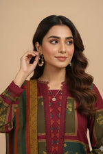 3 Piece Khaddar Suit-Printed