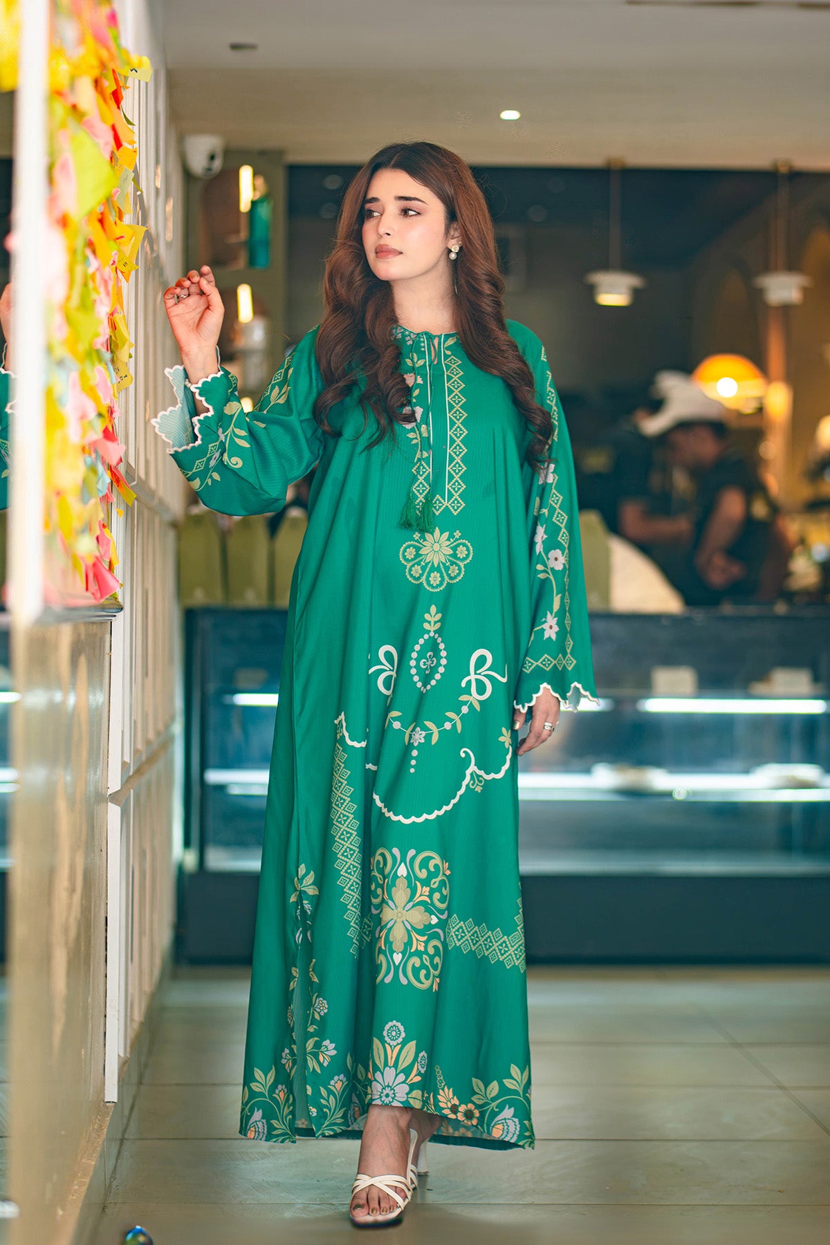 Printed Kaftan Dress