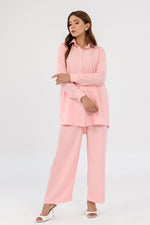 Peach Crepe Co-ord Set