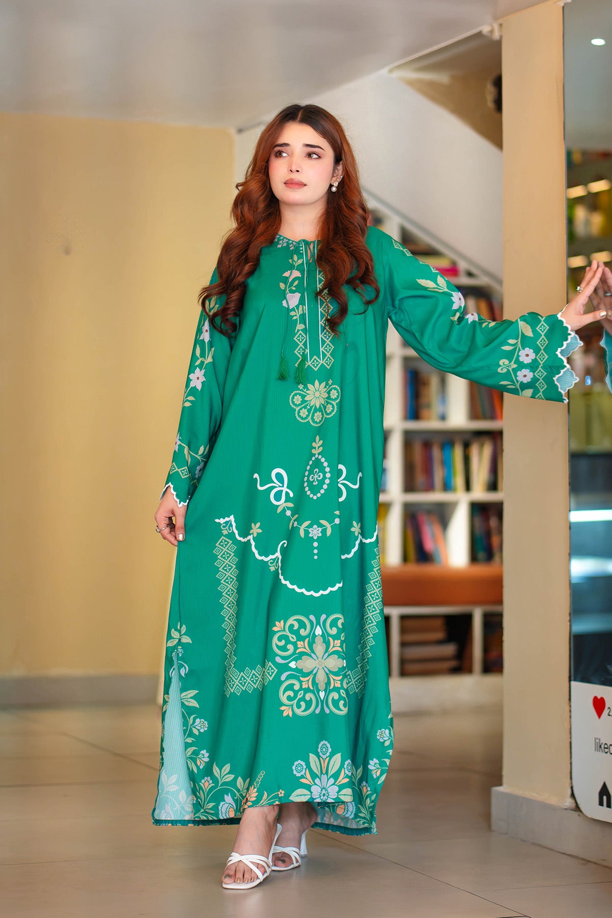 Printed Kaftan Dress