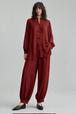 Maroon Crepe Dress