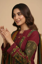 3 Piece Khaddar Suit-Printed