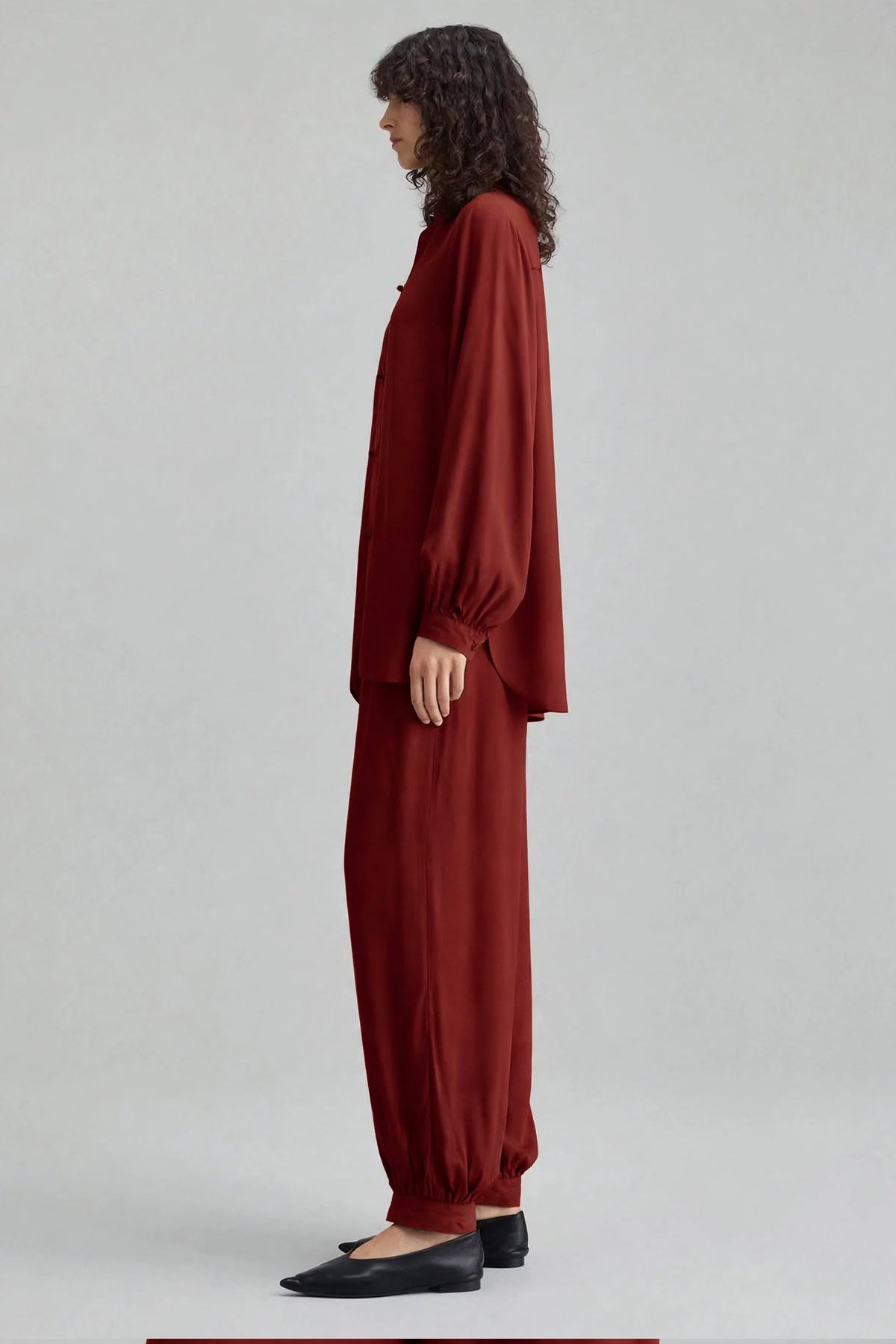 Maroon Crepe Dress