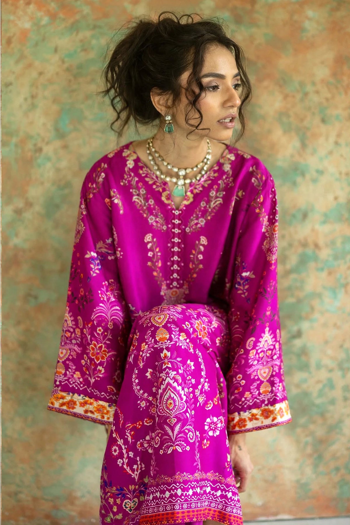 Printed Kaftan Dress