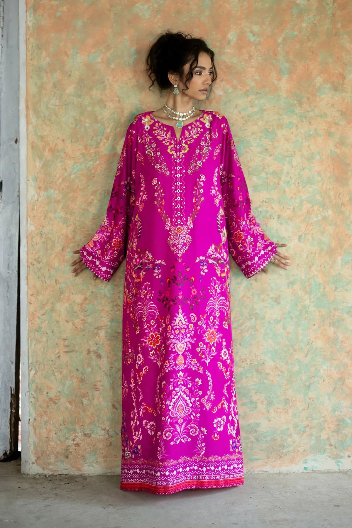 Printed Kaftan Dress