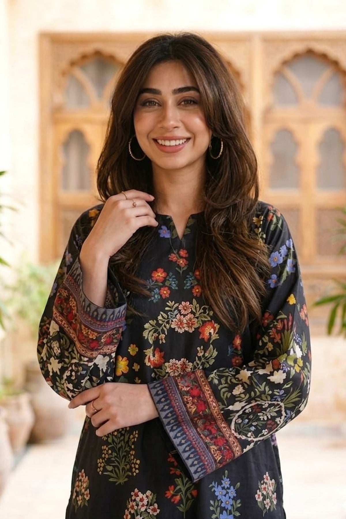 Printed Kaftan Dress