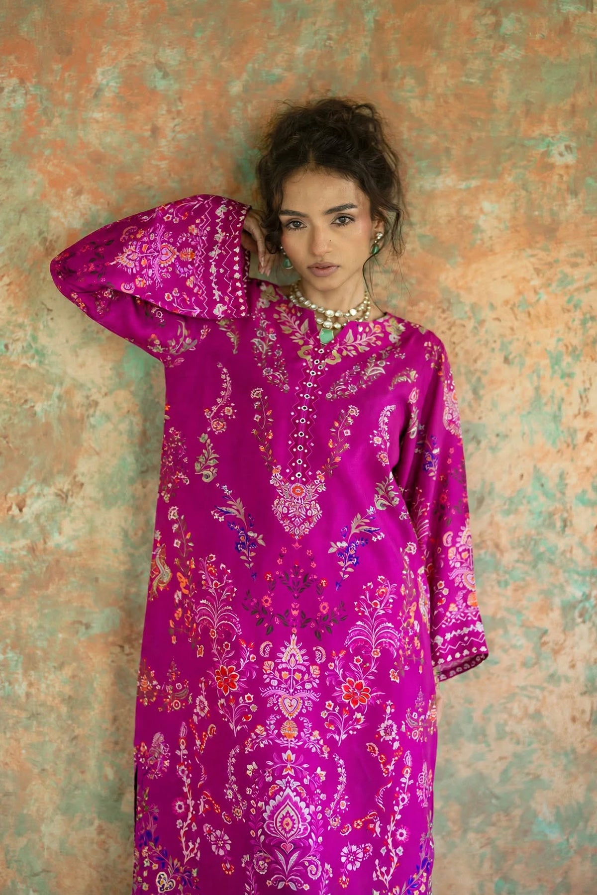 Printed Kaftan Dress