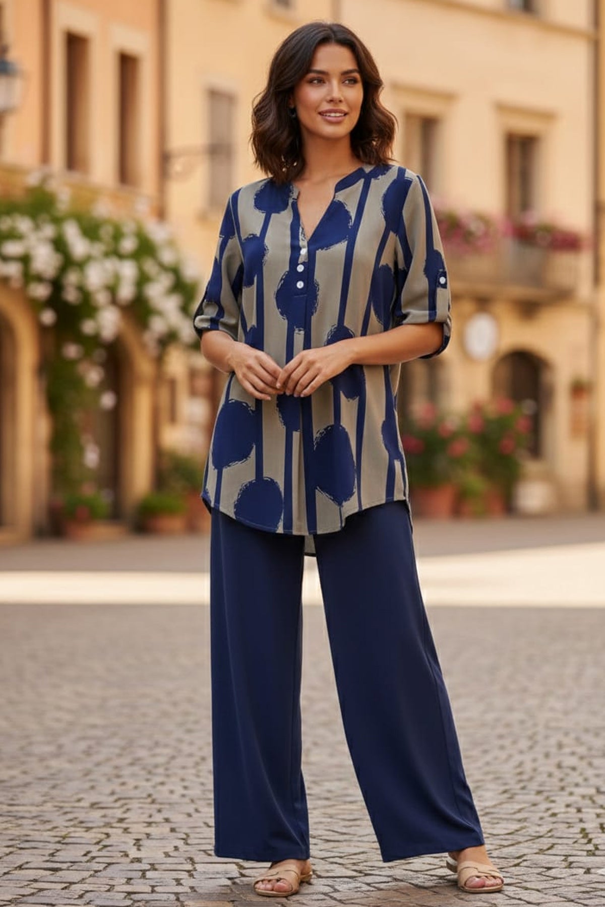 Printed Crepe Co-ord Set