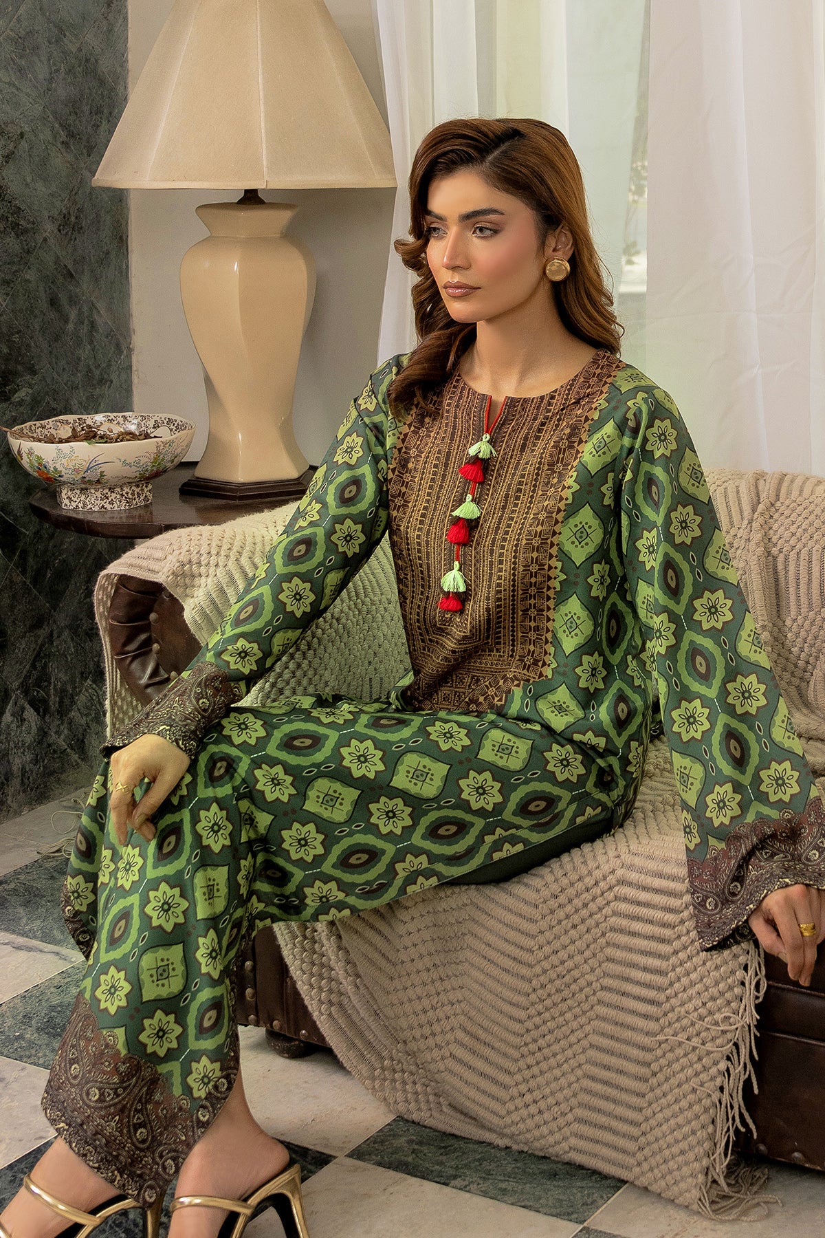 2 Piece Khaddar Suit-Printed