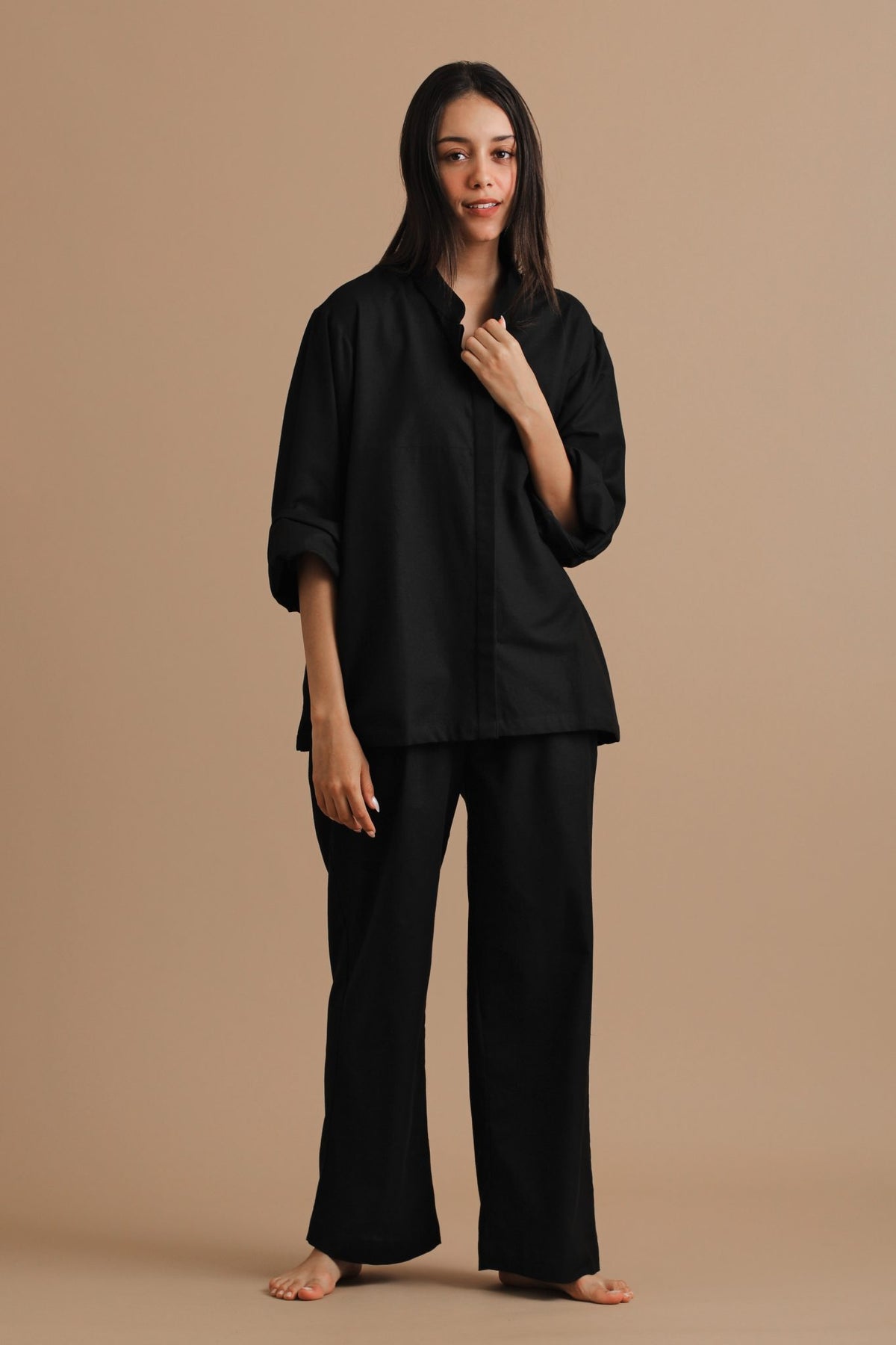 Black Crepe Co-ord Set