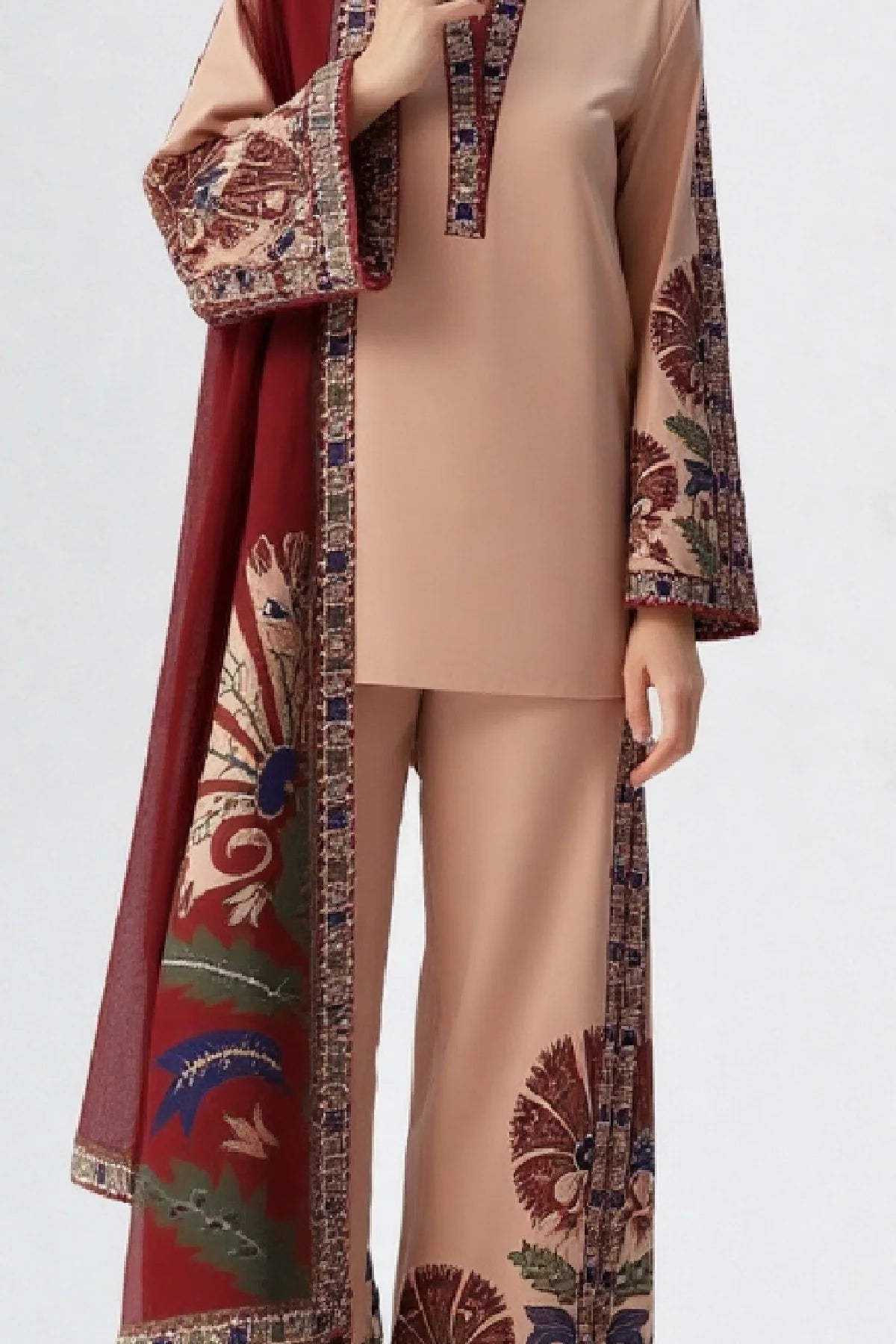 3 Piece Khaddar Suit-Printed