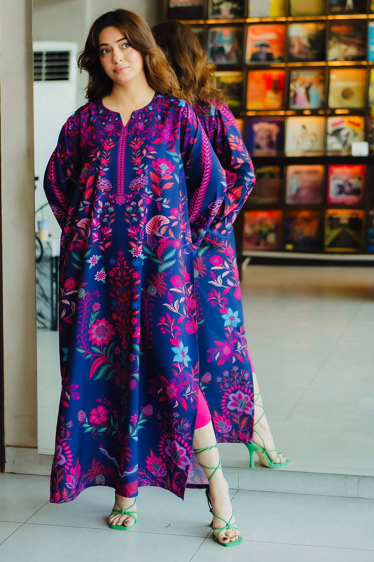 Printed Kaftan Dress
