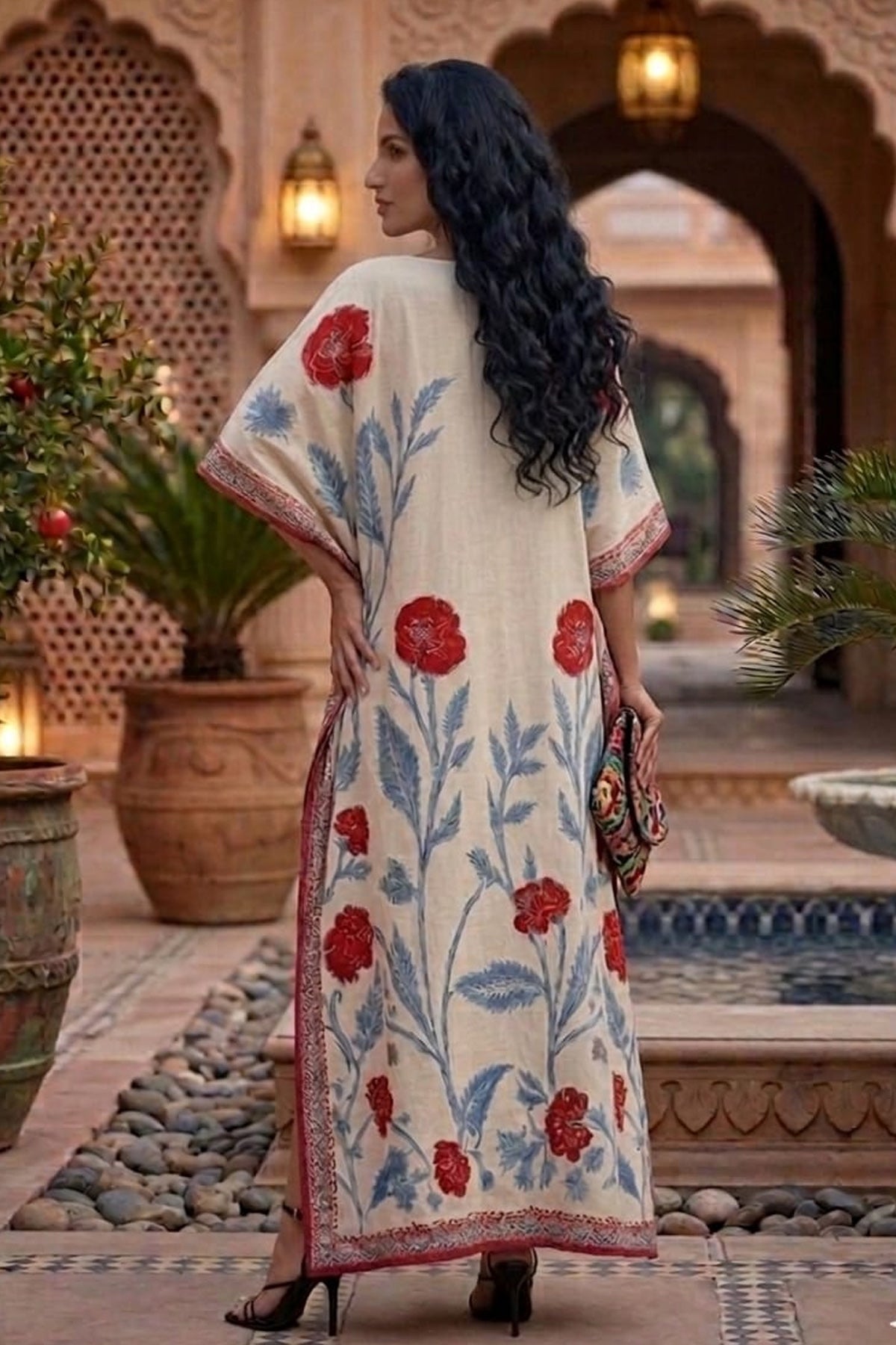 Printed Kaftan Dress