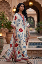 Printed Kaftan Dress