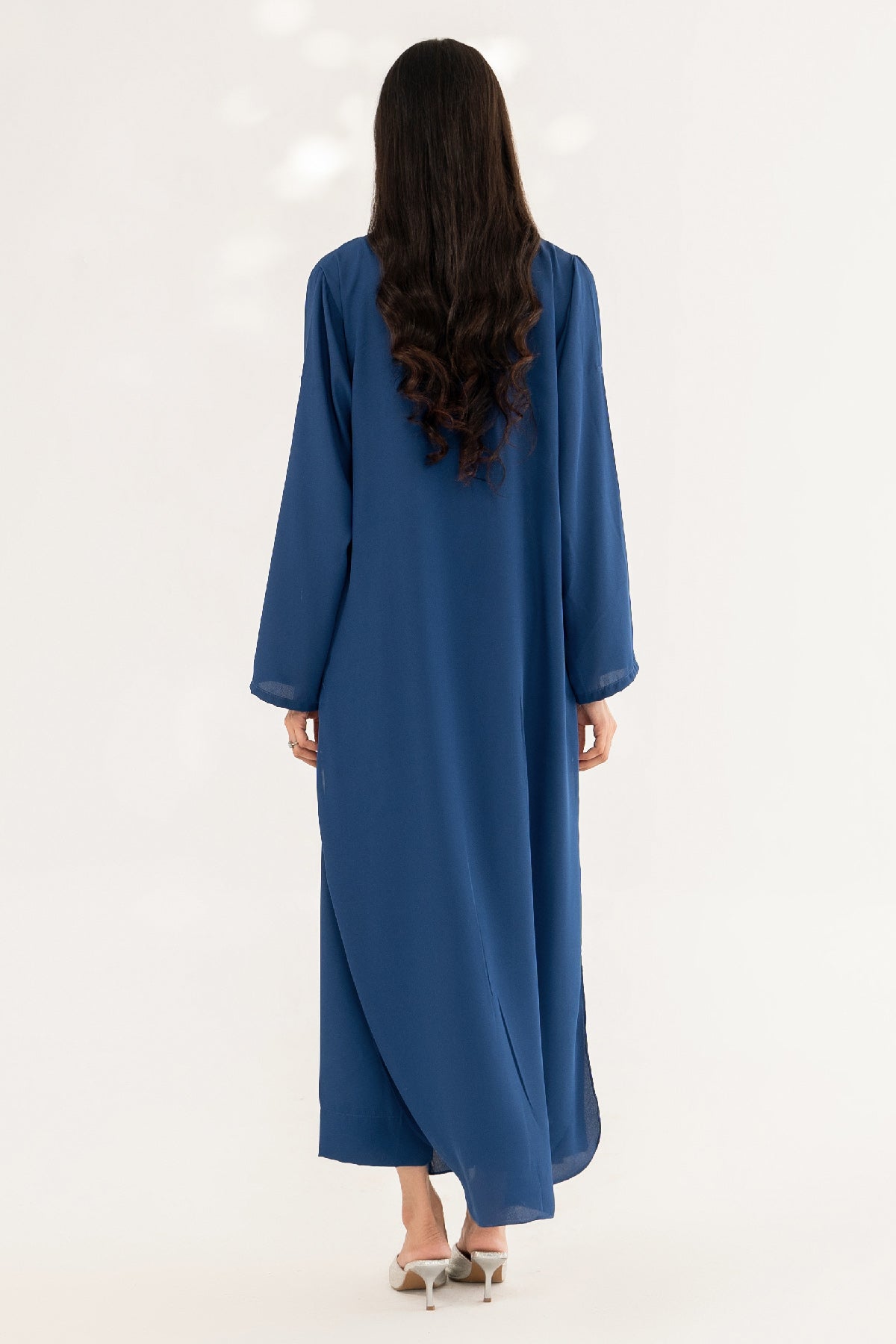 Navy Collar Long Dress