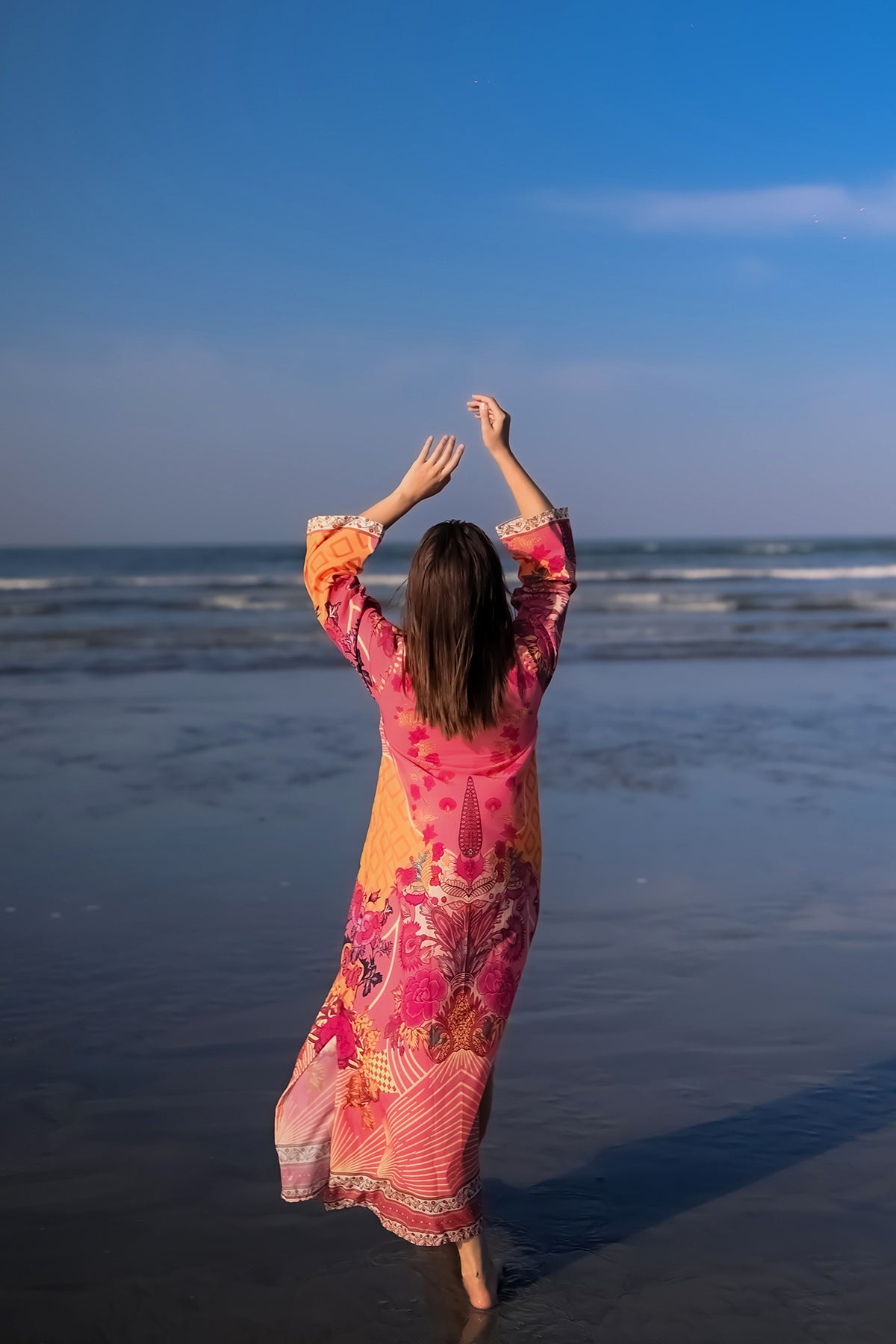 Printed Kaftan Dress