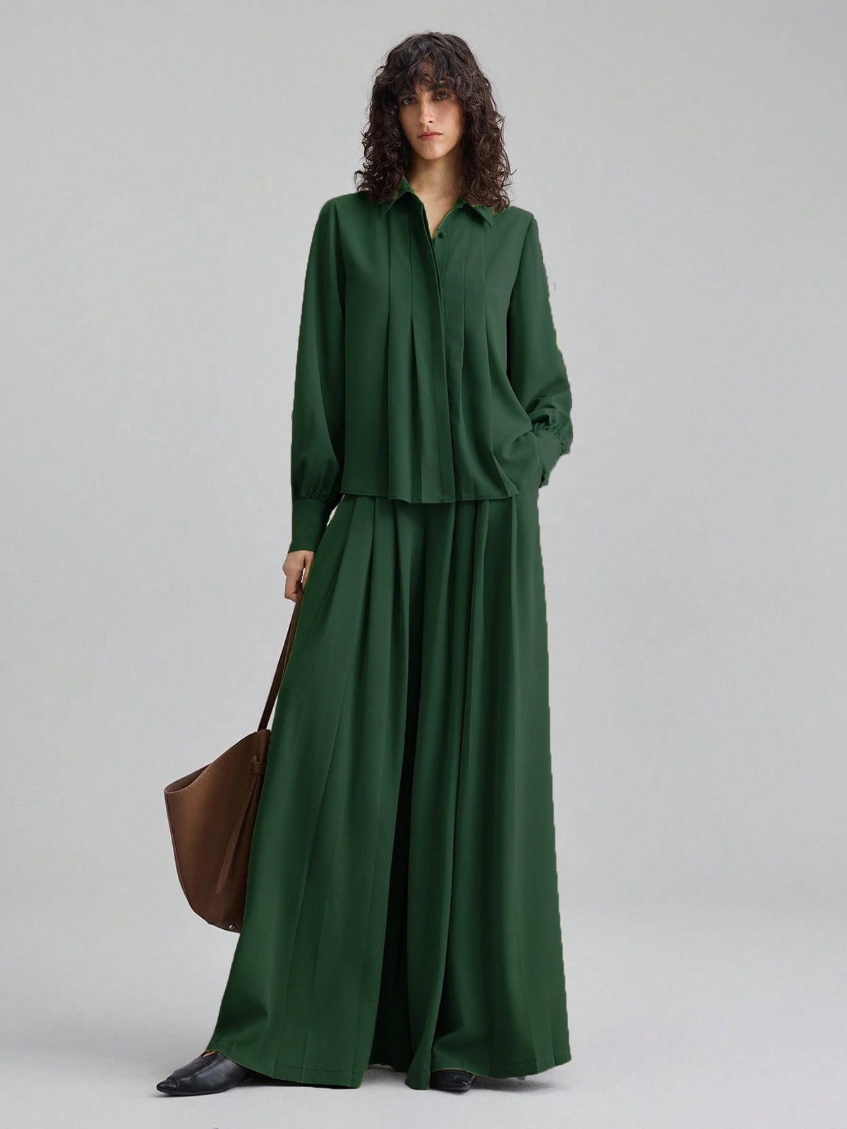 Green Crepe Dress