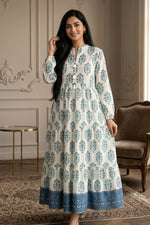 Printed Cotton Silk Maxi