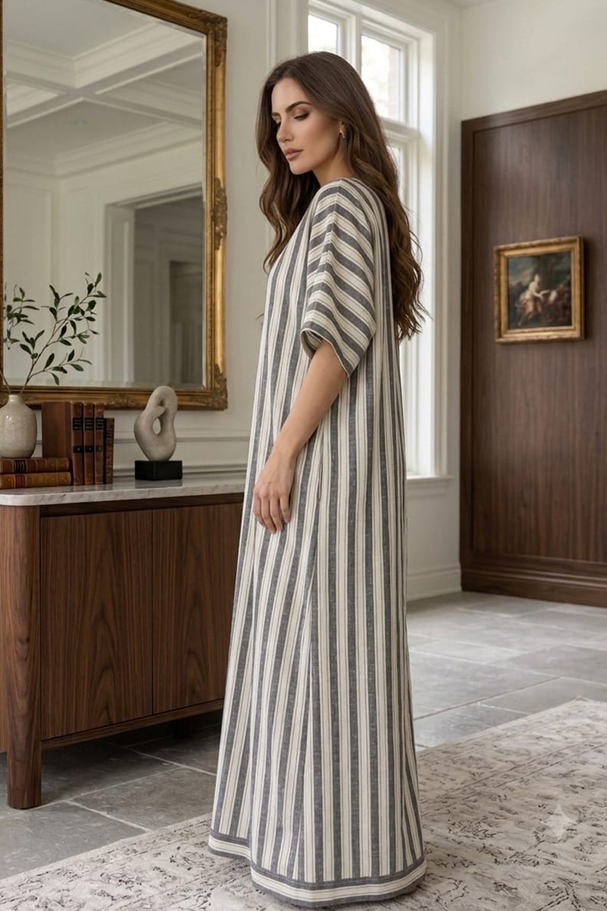 Printed Kaftan Dress