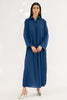 Navy Collar Long Dress