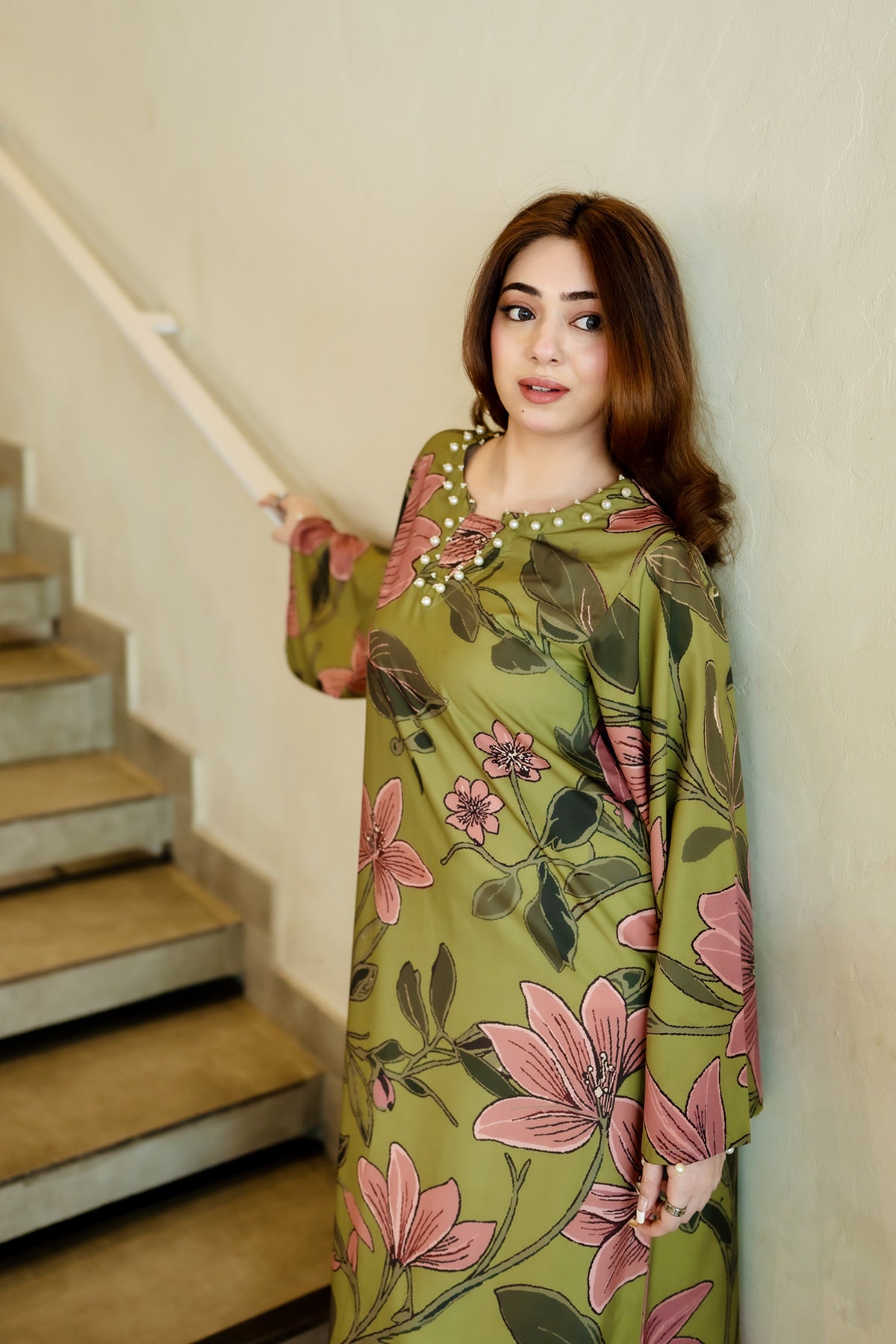 Printed Kaftan Dress