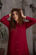 Maroon Stylish Dress