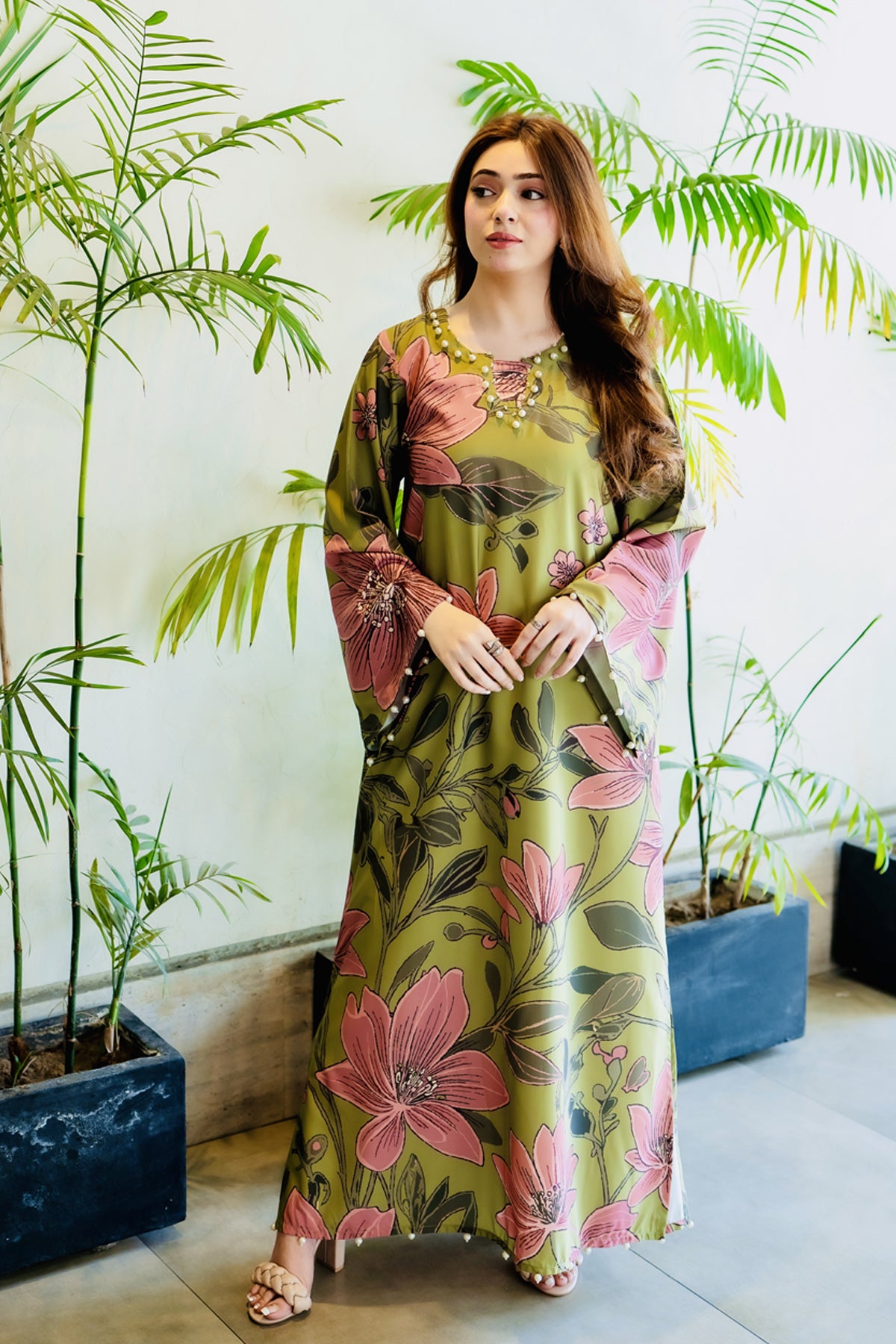 Printed Kaftan Dress