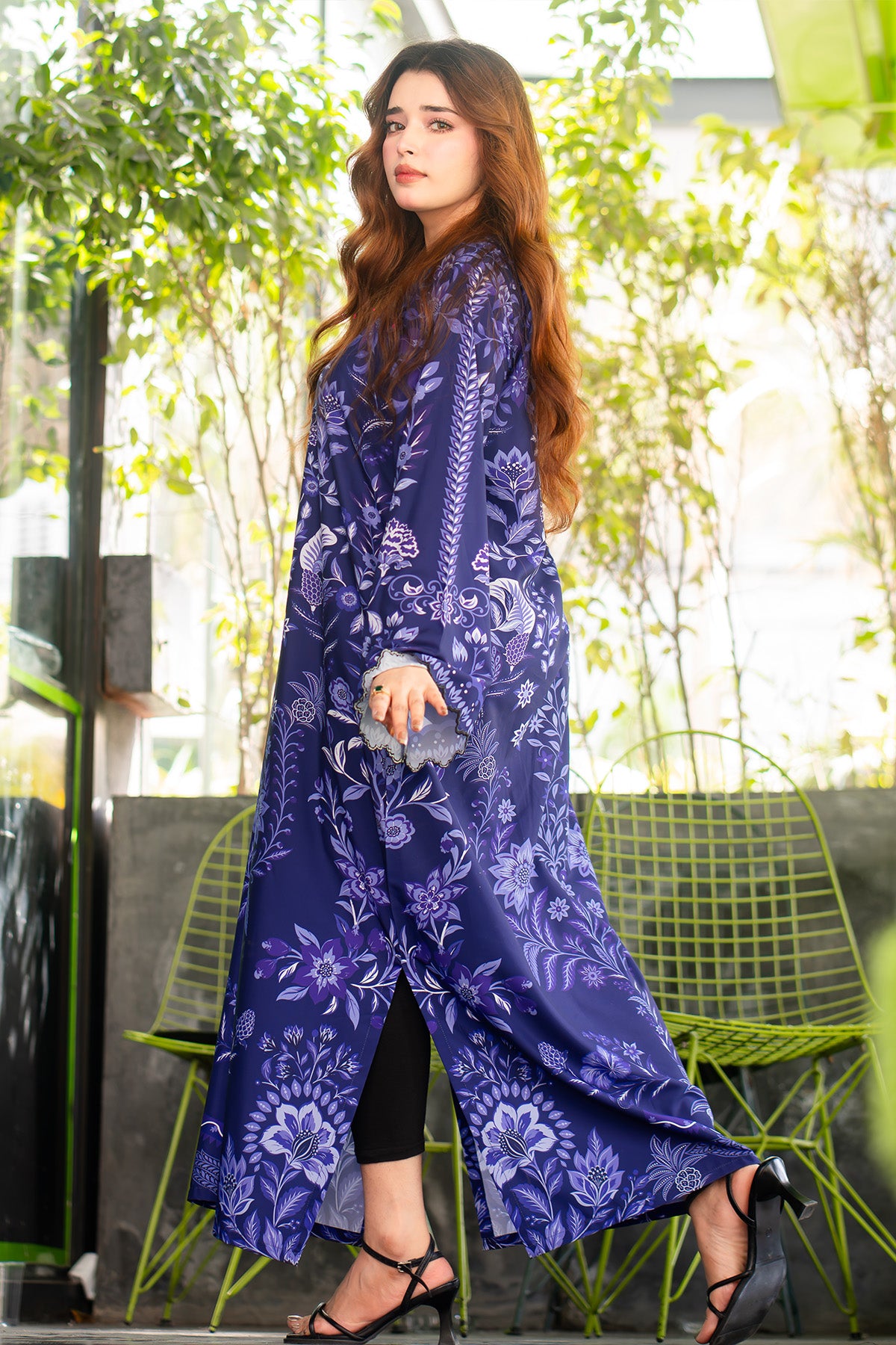 Printed Khaddar Dress