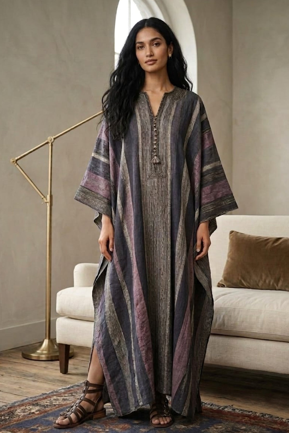 Printed Kaftan Dress