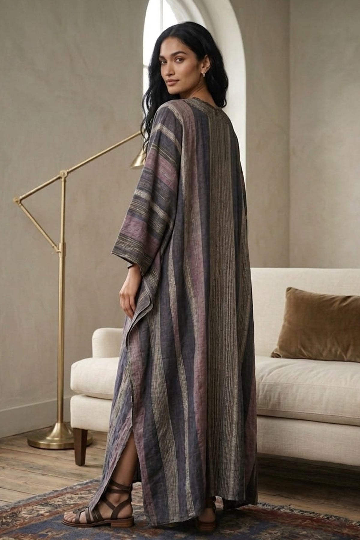 Printed Kaftan Dress
