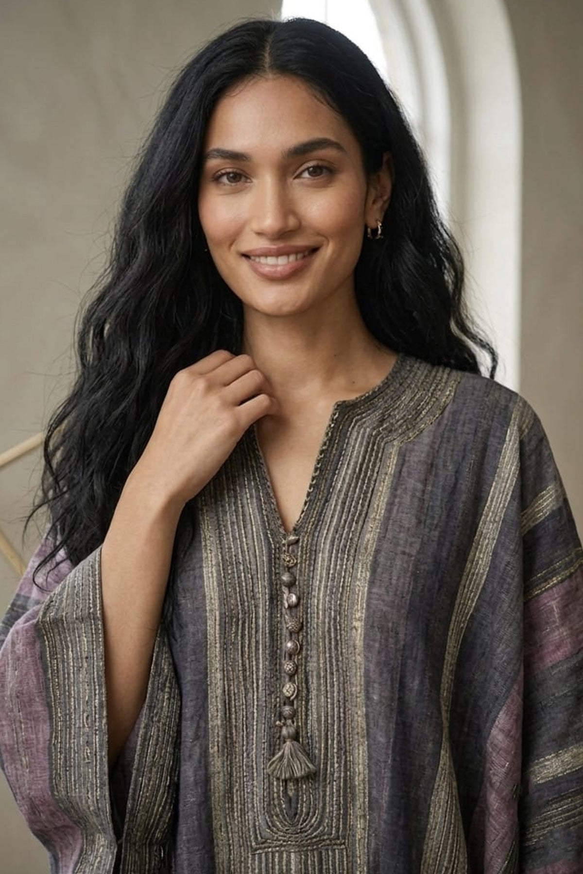 Printed Kaftan Dress