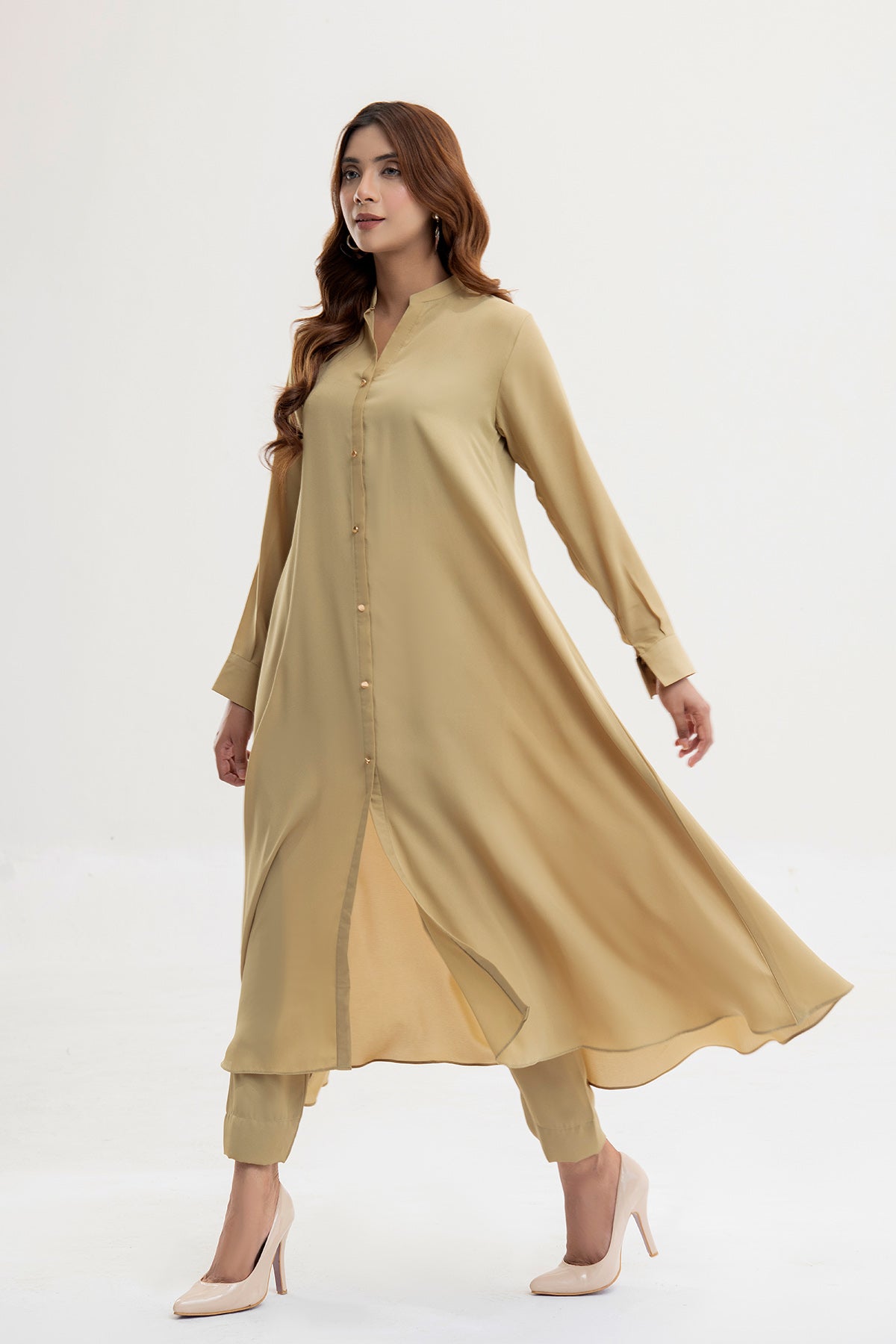 Beige Stylish Dress Be Yourself Beige Stylish Dress Be Yourself