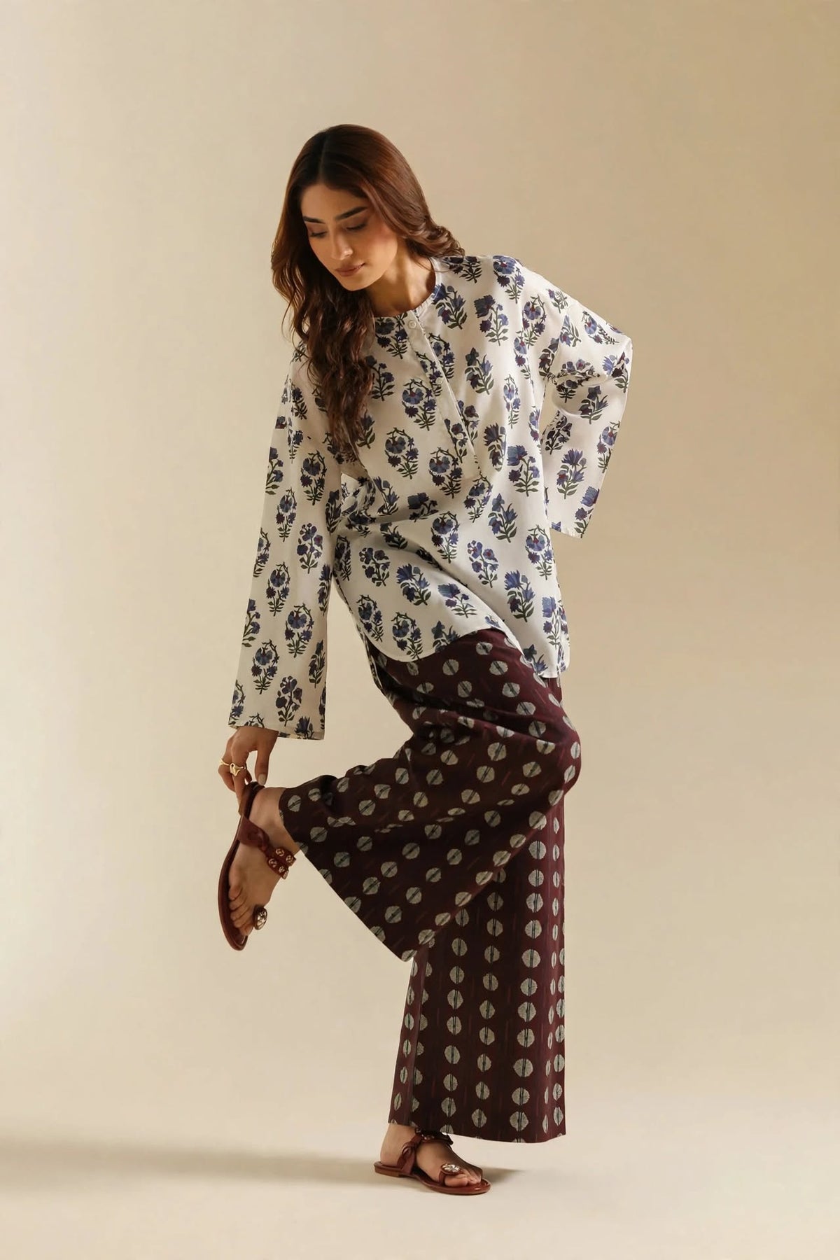 Printed Khaddar Co-ord Set