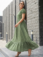 Printed Cotton Silk Maxi